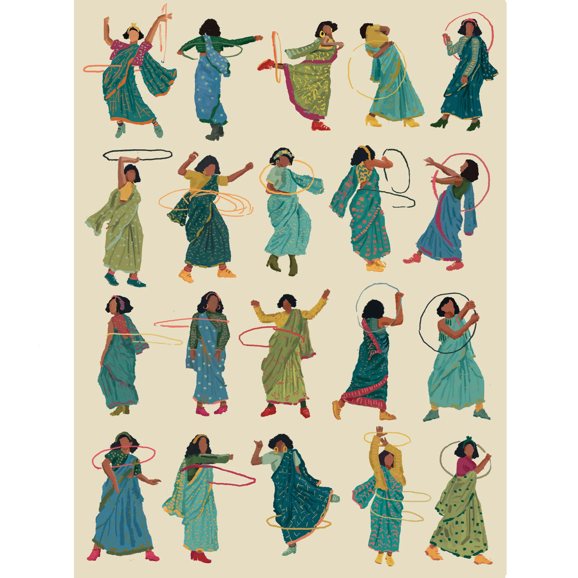 Hula in a Sari (Colour 4) - Image 1